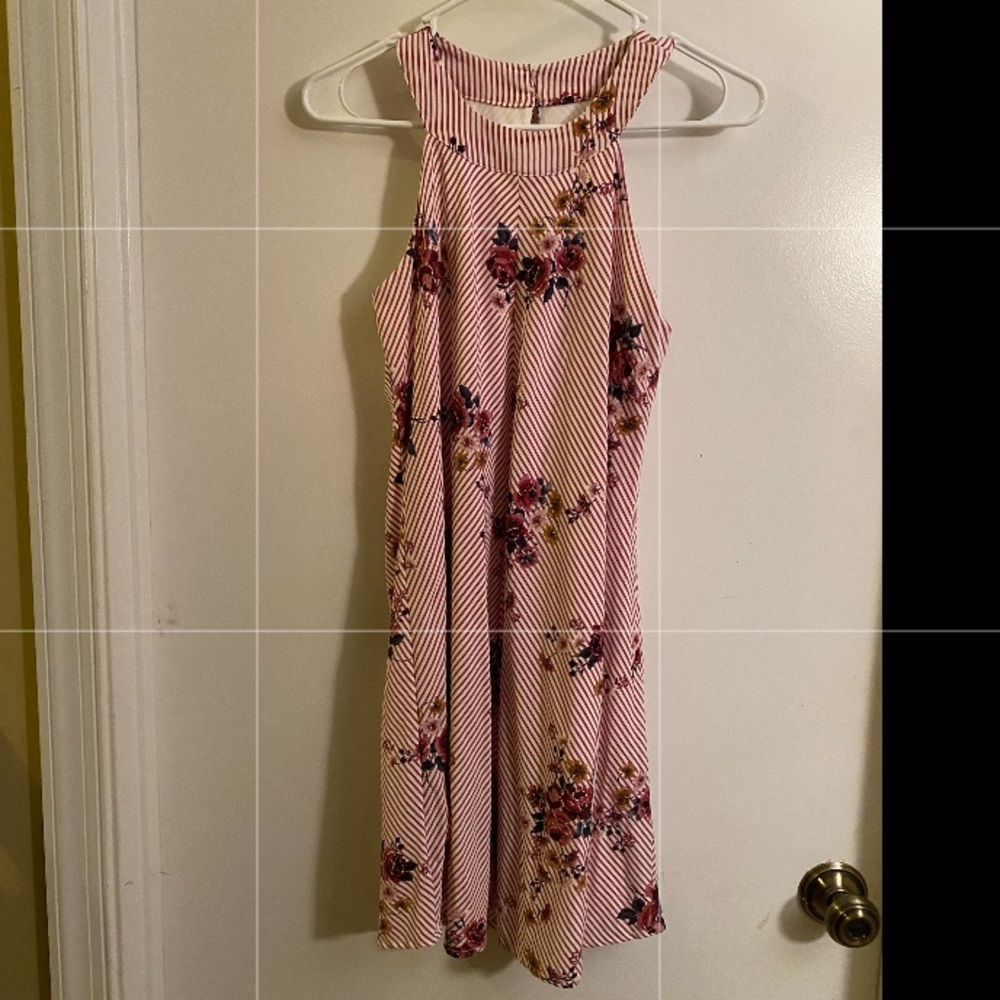 Three Pink Hearts Adorable Patterned Minidress - image 1